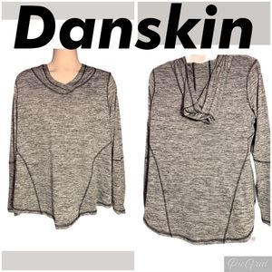 DANSKIN Plus Size Active Wear Top W/ Hoodie  2X